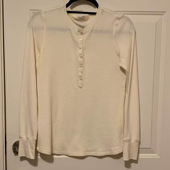 Ll bean waffle knit henley Clearance